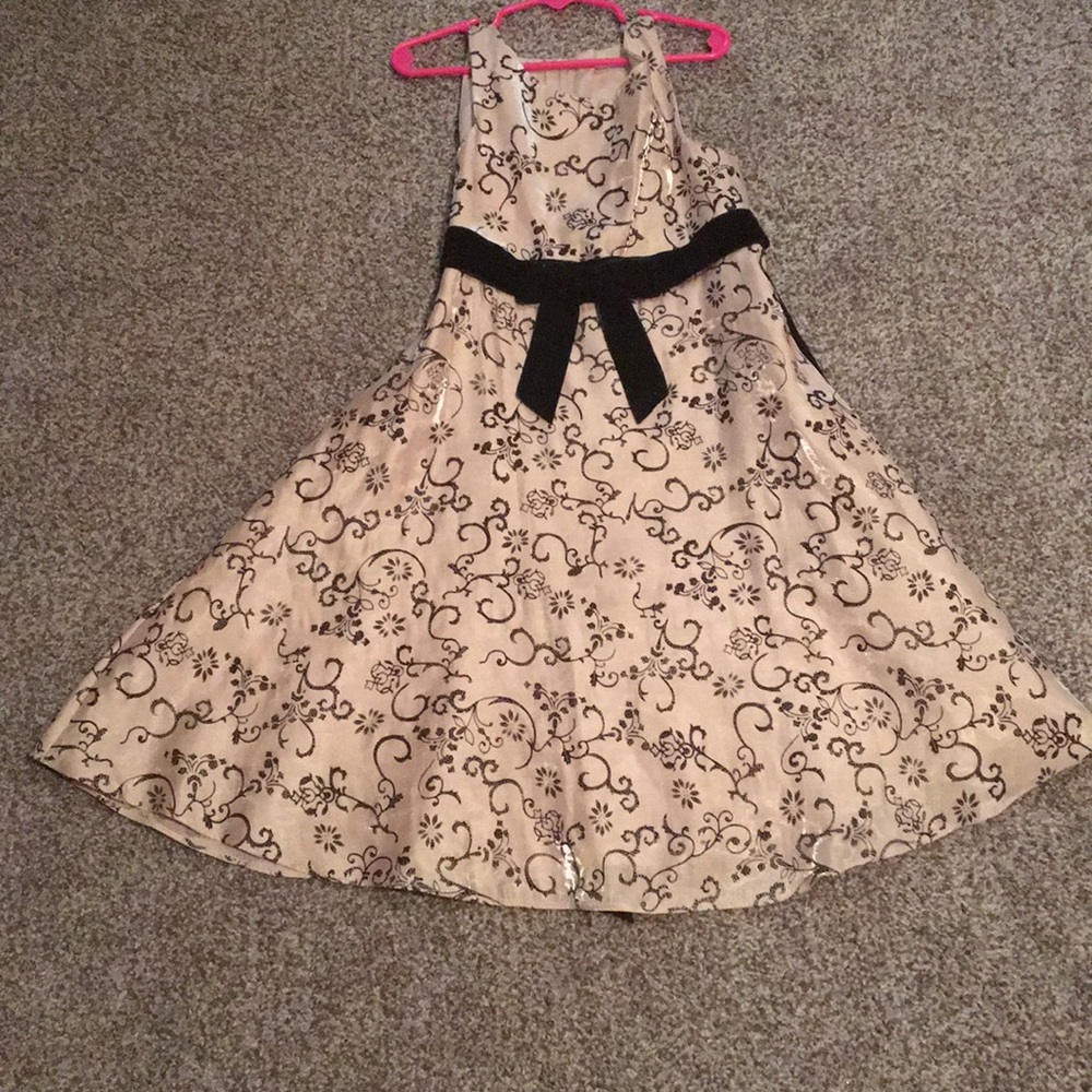 Gold and Black little girl holiday dress.